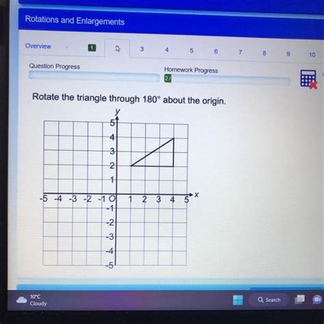 Rotate The Triangle Through About The Origin Y