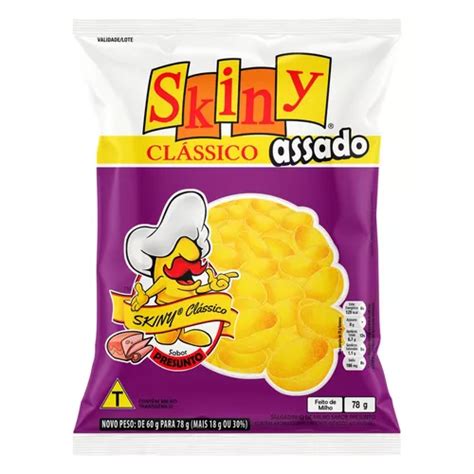 Salgadinho de Milho Presunto Skiny Clássico Pacote 78g MercadoLivre