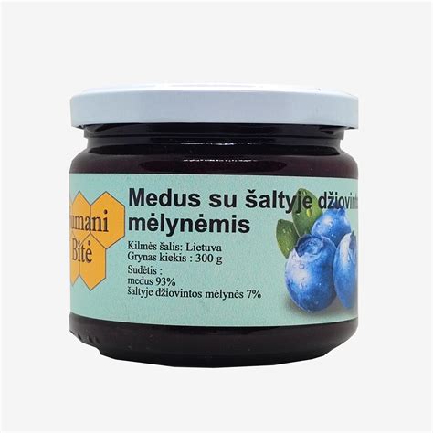 Mėlynės su medumi 300 g Sumani bitė