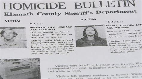 Klamath County Sheriff S Office Solves Cold Case After 44 Years With Dna Genealogy