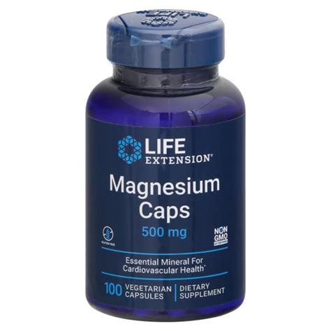 Life Extension Magnesium Caps 500 Mg Vegetarian Capsules Publix