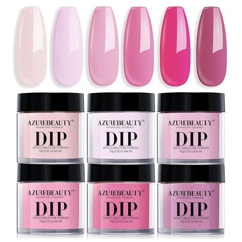 Amazon Azurebeauty Pink Dip Powder Nail Set Colors Light Hot