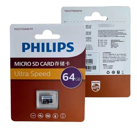 Micro Sd 64gb Ultra Velocidade Philips Cartão Memoria MercadoLivre