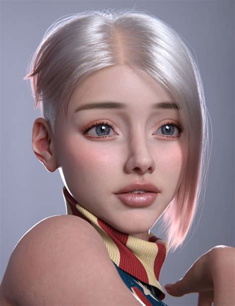 Download Free High Quality Dforce Ak Cyber Hair For Genesis 9 8 And 8 1 Female 3d Model For