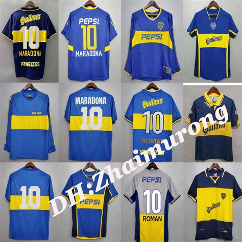 1981 Boca Juniors Retro Jerseys Classic Vintage MARADONA Long Sleeves