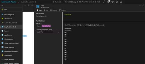 Azure Automation Runbook To Interact With On Prem SQL Via Hybrid