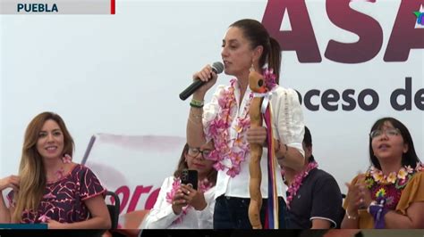 Claudia Sheinbaum Visit Iz Car De Matamoros En Puebla Y Defendi Los