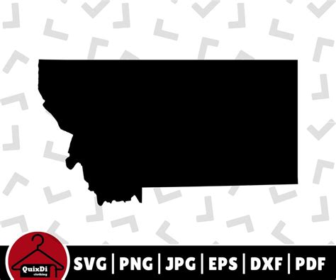 Montana State Svg Montana Map Vector File States Of America