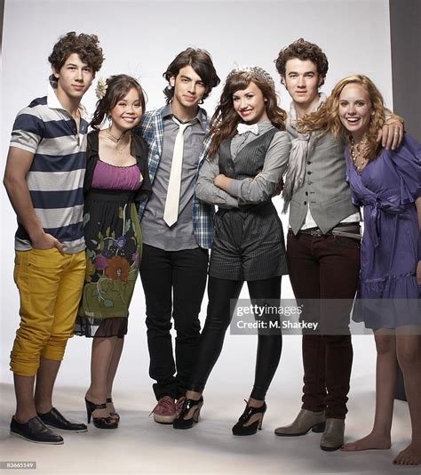 Cast members of Disney's Camp Rock pose at a portrait session in ...