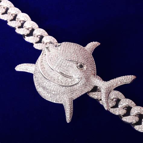 6ix9ine Shark Pendant Iced Out Cubic Zirconia Pendant Etsy