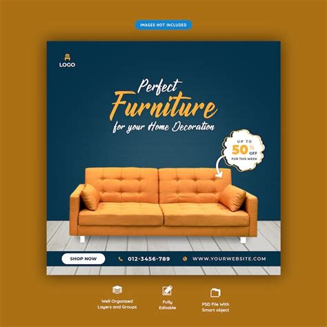 Premium Psd Furniture Sale Social Media Banner