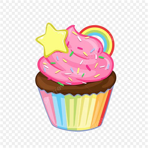 Chocolate Cupcake Vector Hd Png Images Rainbow Cupcake Png Pink Cream