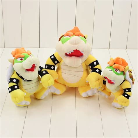 3 Styles Cute Bowser Plush Toys Super Mario Bros Bowser Koopa Stuffed