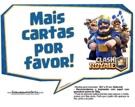 Plaquinhas Divertidas Clash Royale Fazendo A Nossa Festa