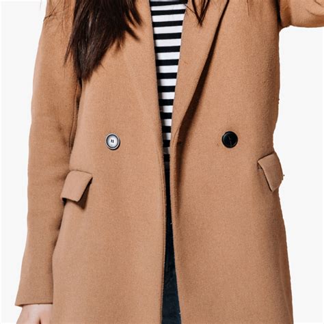 Women Tailored Brown Coat Stylish Island Inc