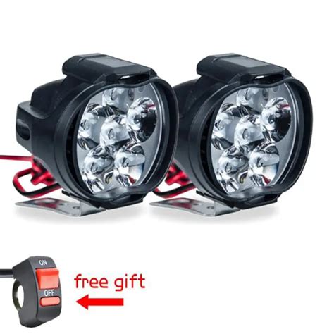 Biese Ready Stock Pair Led Motorcycles Headlight White Super Bright