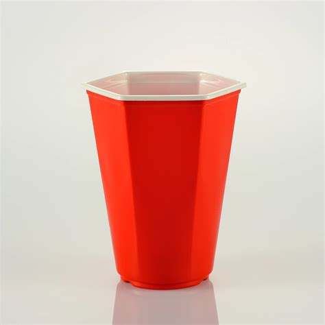 Red & White Double Color Cups 16oz – Xunde Plastic