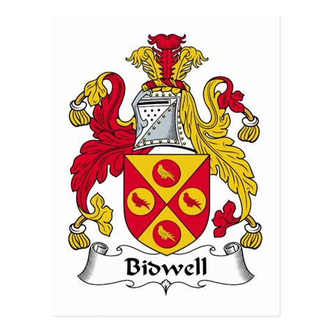 Bidwell Family Crest Postcard | Zazzle.com