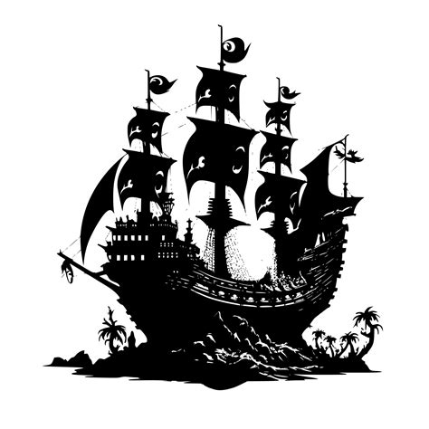 Pirate Ship SVG File For Cricut Silhouette Laser Machines