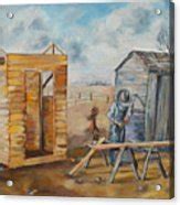 Pa Builds A New Outhouse Painting By Jean Groberg Fine Art America