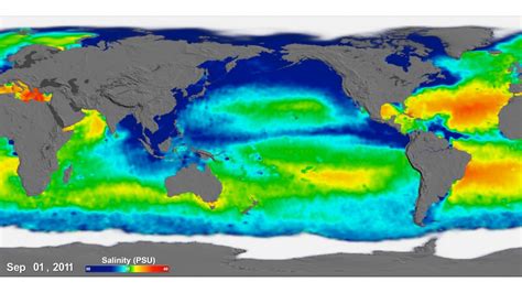 Nasa Svs Aquarius Sea Surface Salinity 2011 2014 Flat Maps