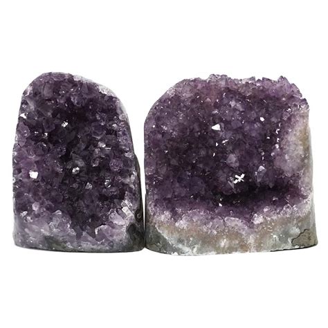 1 89kg Amethyst Polished Crystal Geode Specimen Set 2 Pieces DK875 For