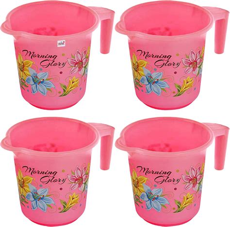 Fun Homes Floral Print Pieces Unbreakable Strong Plastic Bathroom Mug