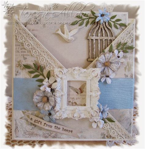 Craftingallday Creations Blue Shabby Card Box