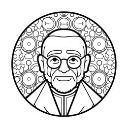 Captivating Grandpa Illustration To Color Coloring Page