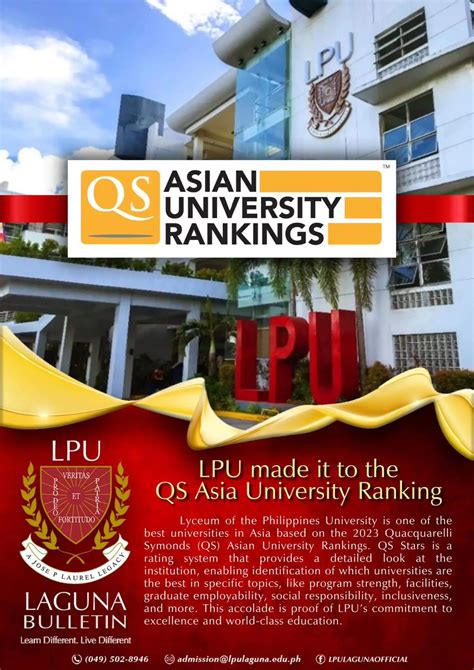 LPU made it to the QS Asia University Ranking - LPU Laguna