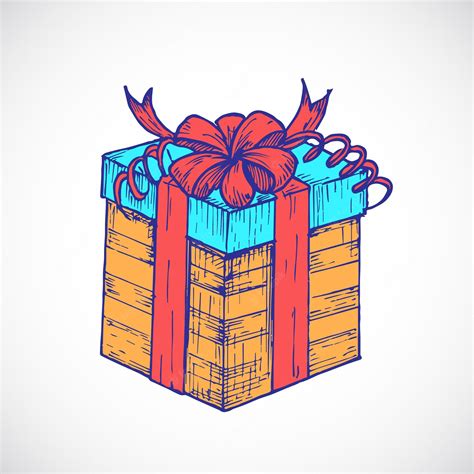 Premium Vector | Hand drawn colorful birthday or christmas gift or ...