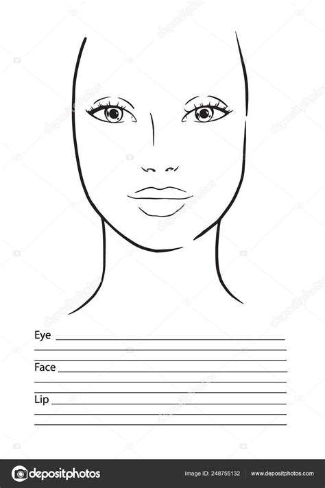 Printable Face Charts For Makeup Saubhaya Makeup