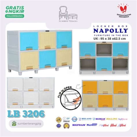 Jual Lemari Plastik Napolly Locker Box Lb 3206 Rak Serbaguna Lemari