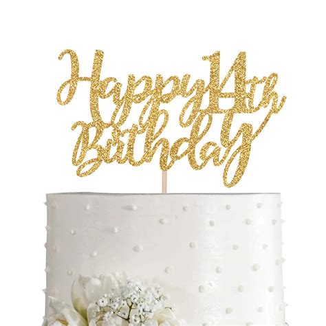 Buy Gold Glitter Happy Th Birthday Cake Topper Gold Years Old