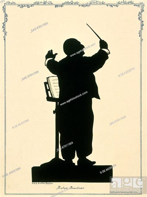 Silhouette Of Anton Bruckner Ansfelden Vienna Austrian