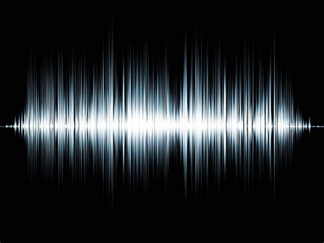 Sound Waves Oscillating On Black Eps Illustration Backdrop