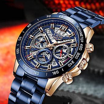 Mens Watches With Stainless Steel Top Brand Luxury Sports Chronograph ...