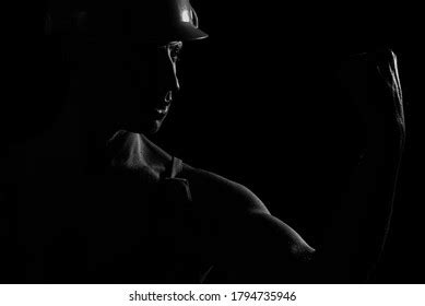 Nude Woman Silhouette Under Light Dark Stock Photo Edit Now 1891091008