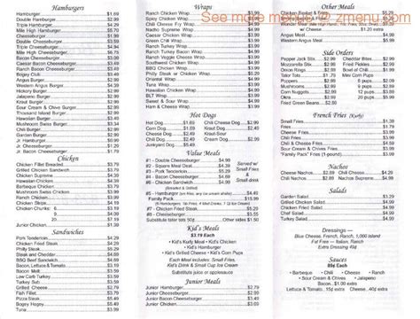 Menu At Bogeys Pub And Bar Salina