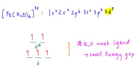 High Spin And Low Spin Complexes