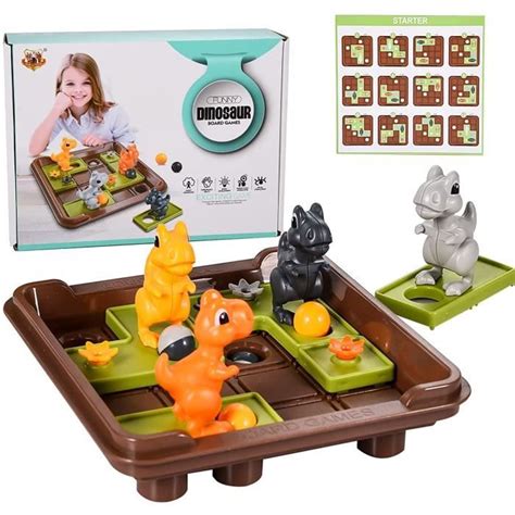 Jeu De Logique Jouet Montessori Dinosaure Jeux De Plateau Avec