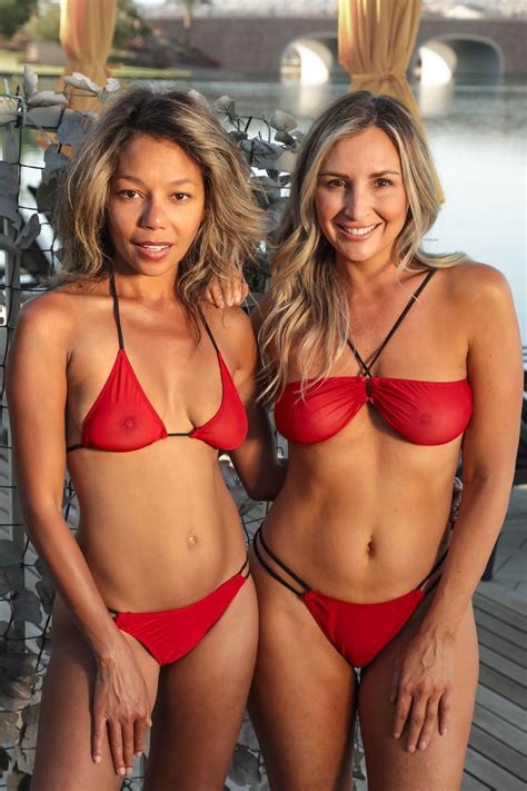 Bewitched Sheer See Through Bikini Triangle Top Bandeau Top Thong And