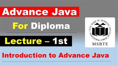 Lecture 1st Advance Java For Diploma 5th Sem Msbte Sppu Youtube