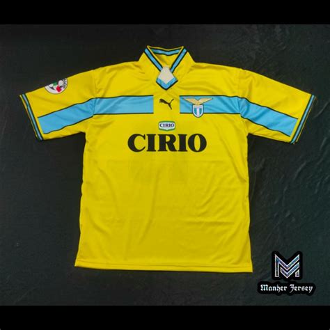 Jual Jersey Retro Lazio Cirio Kuning Full Printing Custom Shopee