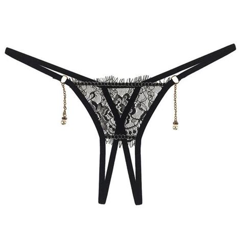 Sasaquoy String Tanga Nouvelles femmes dentelle slips Sexy Lingerie sous vêtements ouvert