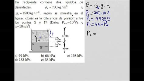 Hidrostática Presión Densidad Youtube