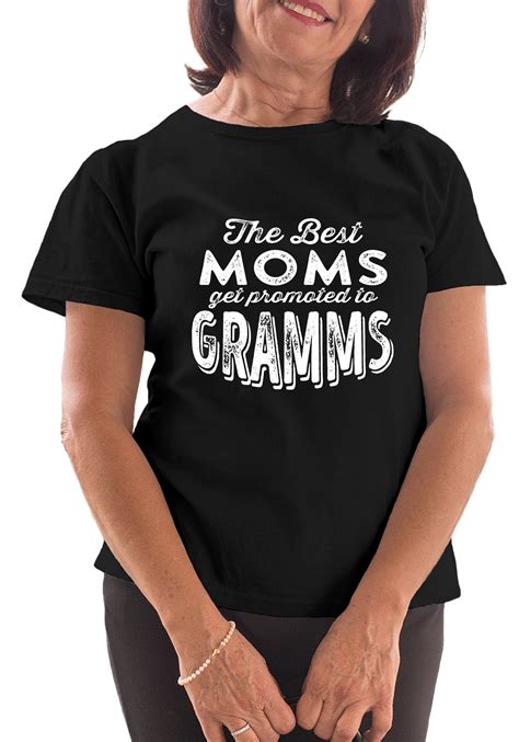 Feisty And Fabulous Grandma Shirts For Women Funny Grandma T Shirt Black Mom To Gramms