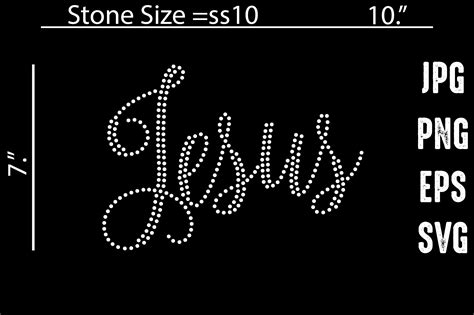 Jesus Rhinestone Template Design Graphic By Mrumu Creative Fabrica