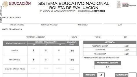 Toda La Información Sobre Boleta Calificaciones Sep