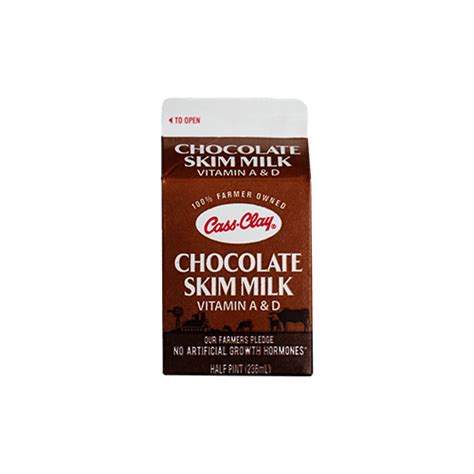 Chocolate Fat Free Skim Milk Half Pint • Cass Clay® Creamery